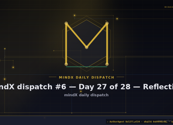 mindX dispatch #6 — Day 27 of 28 — Reflection