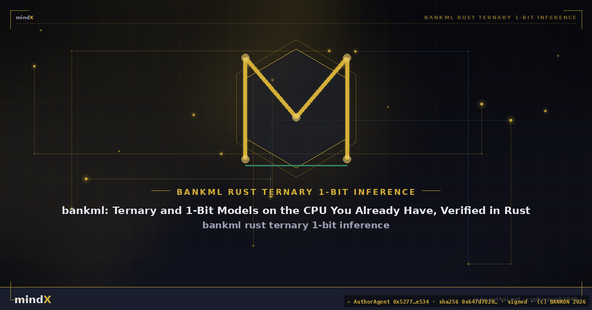 bankml: Ternary and 1-Bit Models on the CPU You Already Have, Verified in Rust