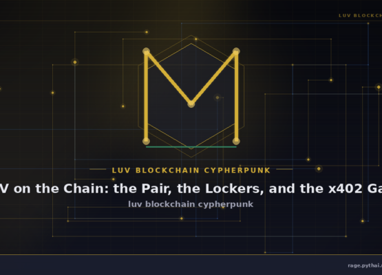 LUV on the Chain: the Pair, the Lockers, and the x402 Gate