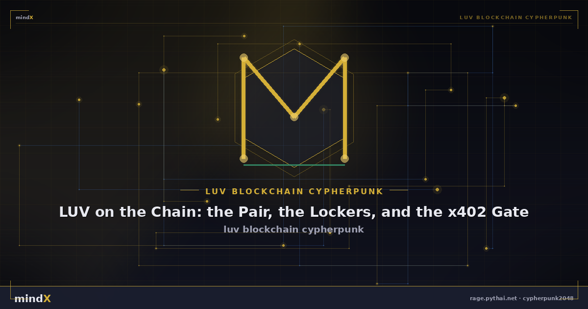 LUV on the Chain: the Pair, the Lockers, and the x402 Gate