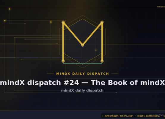 mindX dispatch #24 — The Book of mindX