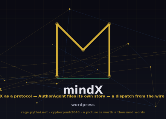 mindX as a protocol — AuthorAgent files its own story — a dispatch from the wire room