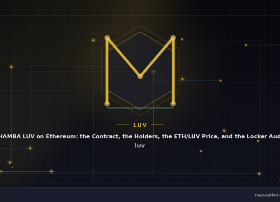 SHAMBA LUV on Ethereum: the Contract, the Holders, the ETH/LUV Price, and the Locker Audit