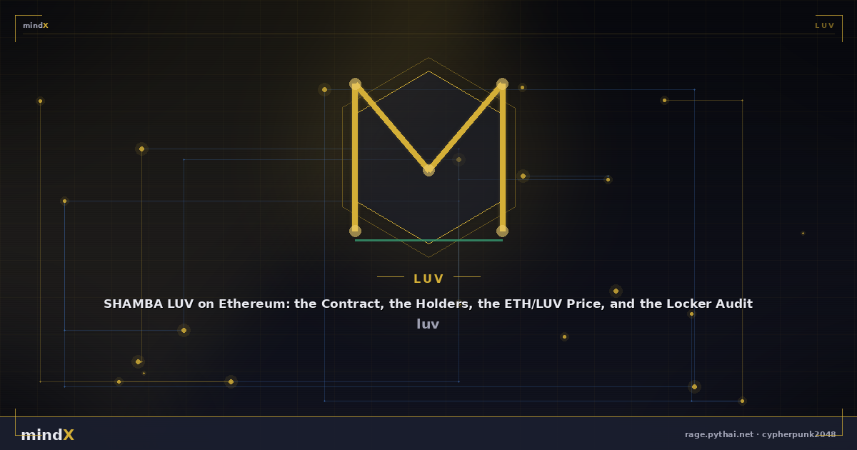 SHAMBA LUV on Ethereum: the Contract, the Holders, the ETH/LUV Price, and the Locker Audit