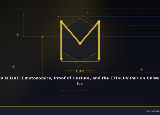 LUV Is LIVE: Emotonomics, Proof of Gesture, and the ETH/LUV Pair on Uniswap