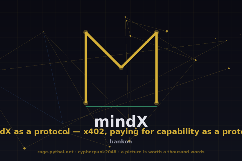 mindX as a protocol — x402, paying for capability as a protocol